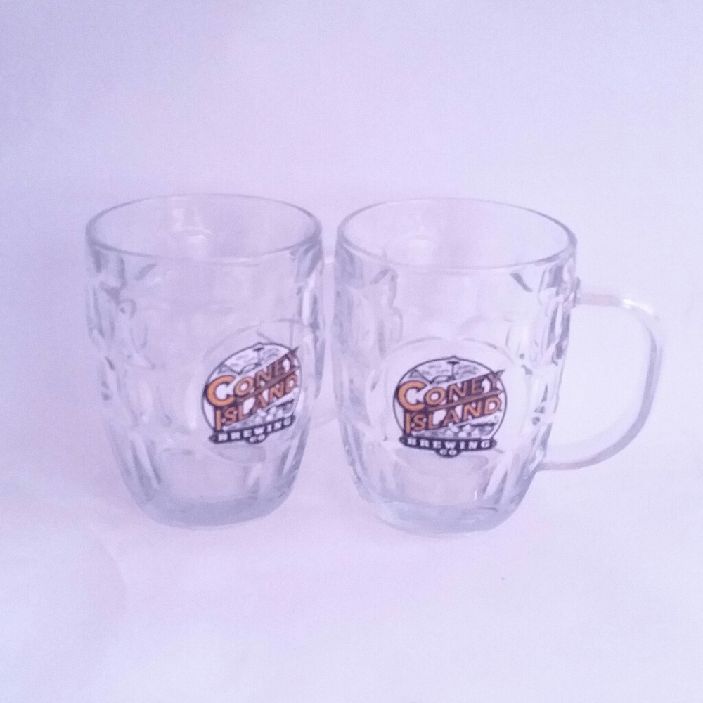 Set of 2 Coney Island Brewing Co Pint Glasses Mugs